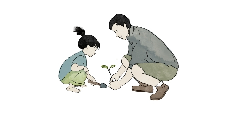 Little Acorns To Big Oaks - Plumtree Illustration