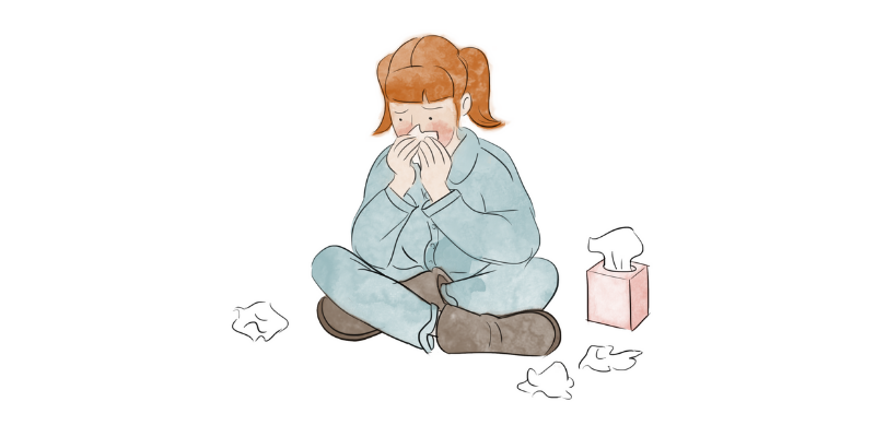 Teaching Your Child To Blow Their Nose Illustration - Plumtree