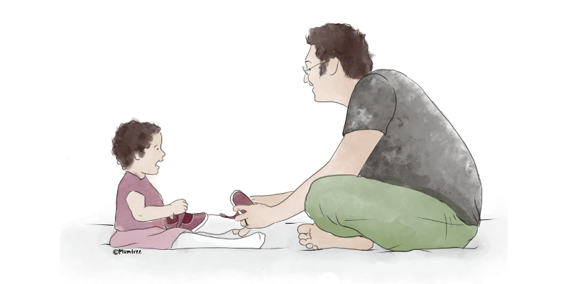 Putting Shoes On The Correct Feet Illustration - Plumtree