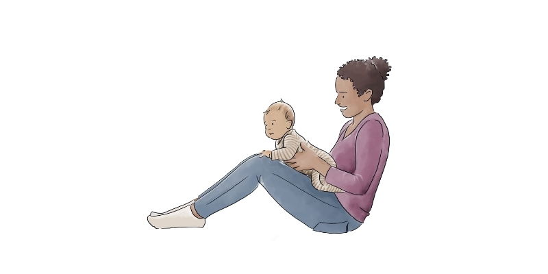 Tummy Time Illustration - Plumtree